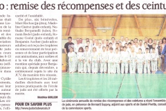 LeDauphine 6 juin 2013 - Remise des ceintures
